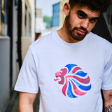 Team GB Abstract Lion White T-shirt