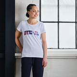 Team GB Montmartre Women's White Printed T-Shirt