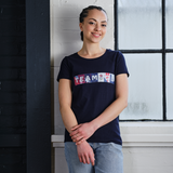 Team GB Montmartre Women's Navy Printed T-Shirt