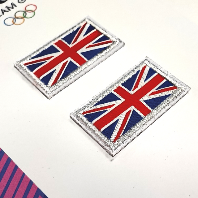 Union Jack Sew on/Iron On woven patches - Twin Pack