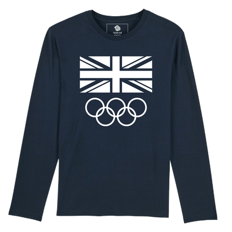 Team GB Union Jack Long Sleeve Navy T-shirt