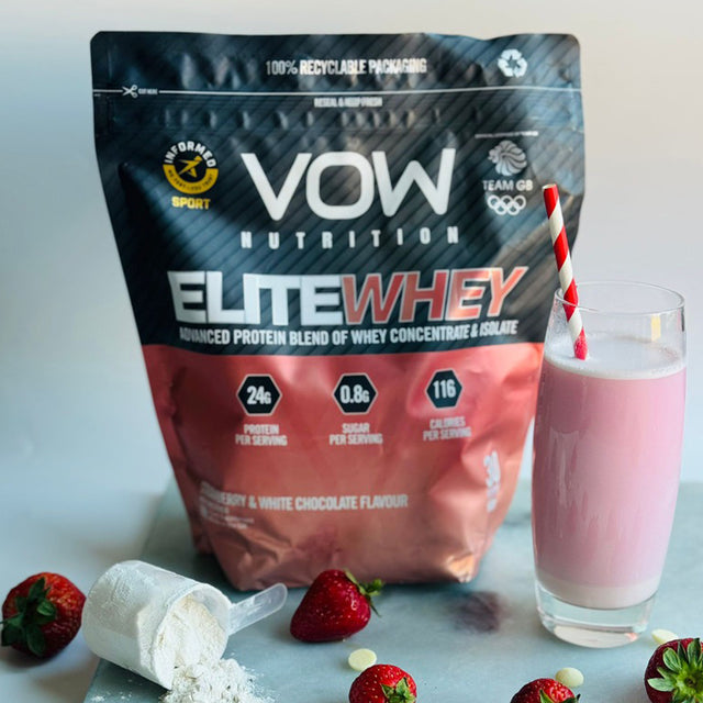 Buy a Team GB Strawberry & White Chocolate Protein Powder and Get a Shaker Bottle FREE