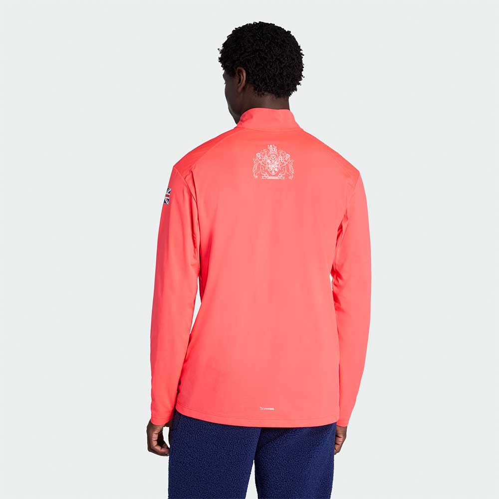 adidas 1/4 Zip adidas Milan 2026 Team GB 1/2 Zip Top - Red