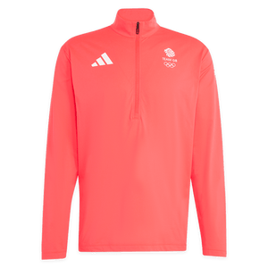 adidas 1/4 Zip adidas Milan 2026 Team GB 1/2 Zip Top - Red