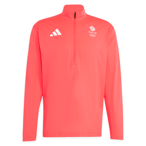 adidas 1/4 Zip adidas Milan 2026 Team GB 1/2 Zip Top - Red