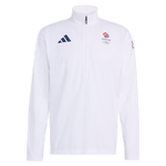 adidas 1/4 Zip adidas Milan 2026 Team GB 1/2 Zip Top - White
