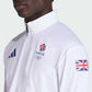 adidas 1/4 Zip adidas Milan 2026 Team GB 1/2 Zip Top - White