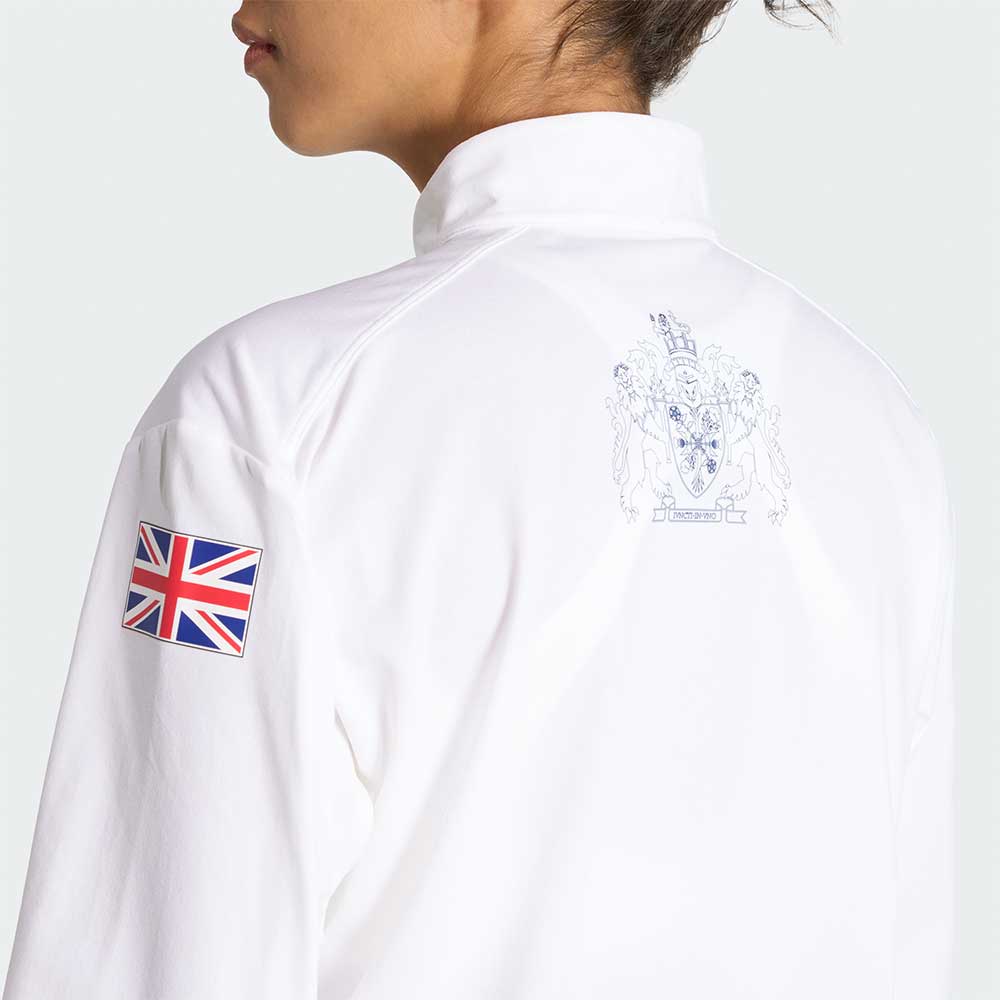 adidas x Team GB Milano Cortina 2026 1/2 Zip Top - White - Womens