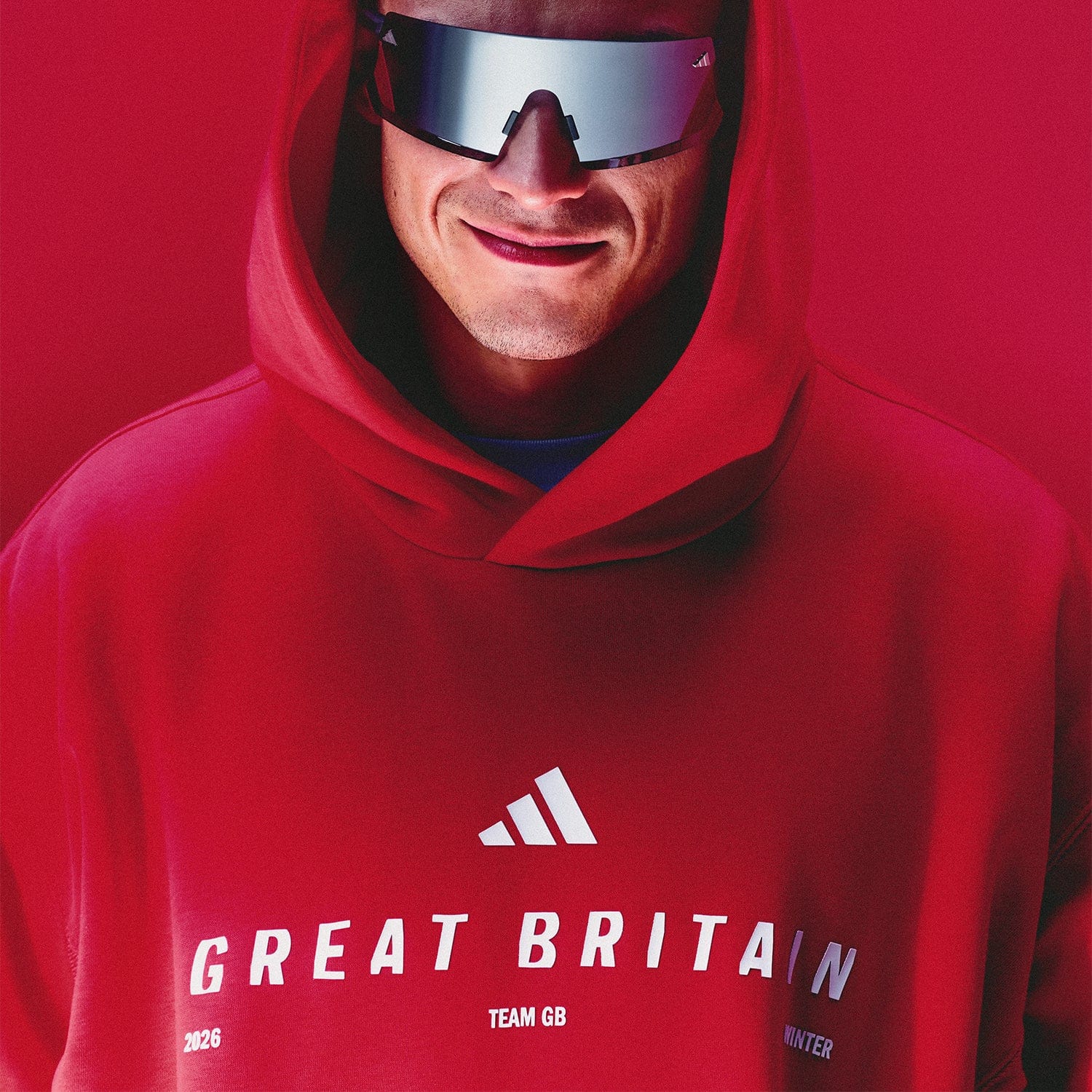 adidas Hoodie adidas Milan 2026 Team GB Hoodie - Red