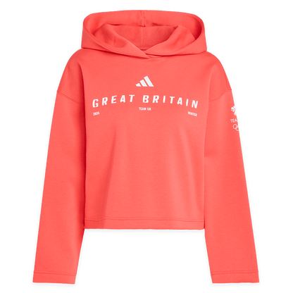 adidas Hoodie adidas Milan 2026 Team GB Hoodie - Red - Womens