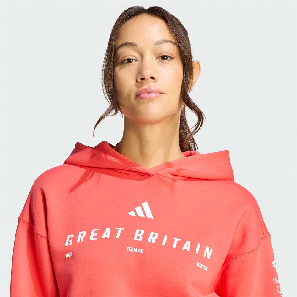 adidas Hoodie adidas Milan 2026 Team GB Hoodie - Red - Womens