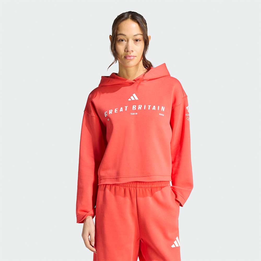 adidas Hoodie adidas Milan 2026 Team GB Hoodie - Red - Womens