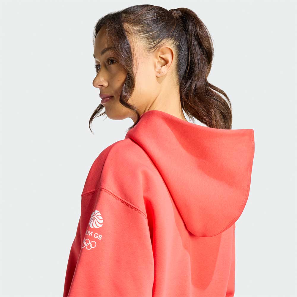 adidas Hoodie adidas Milan 2026 Team GB Hoodie - Red - Womens