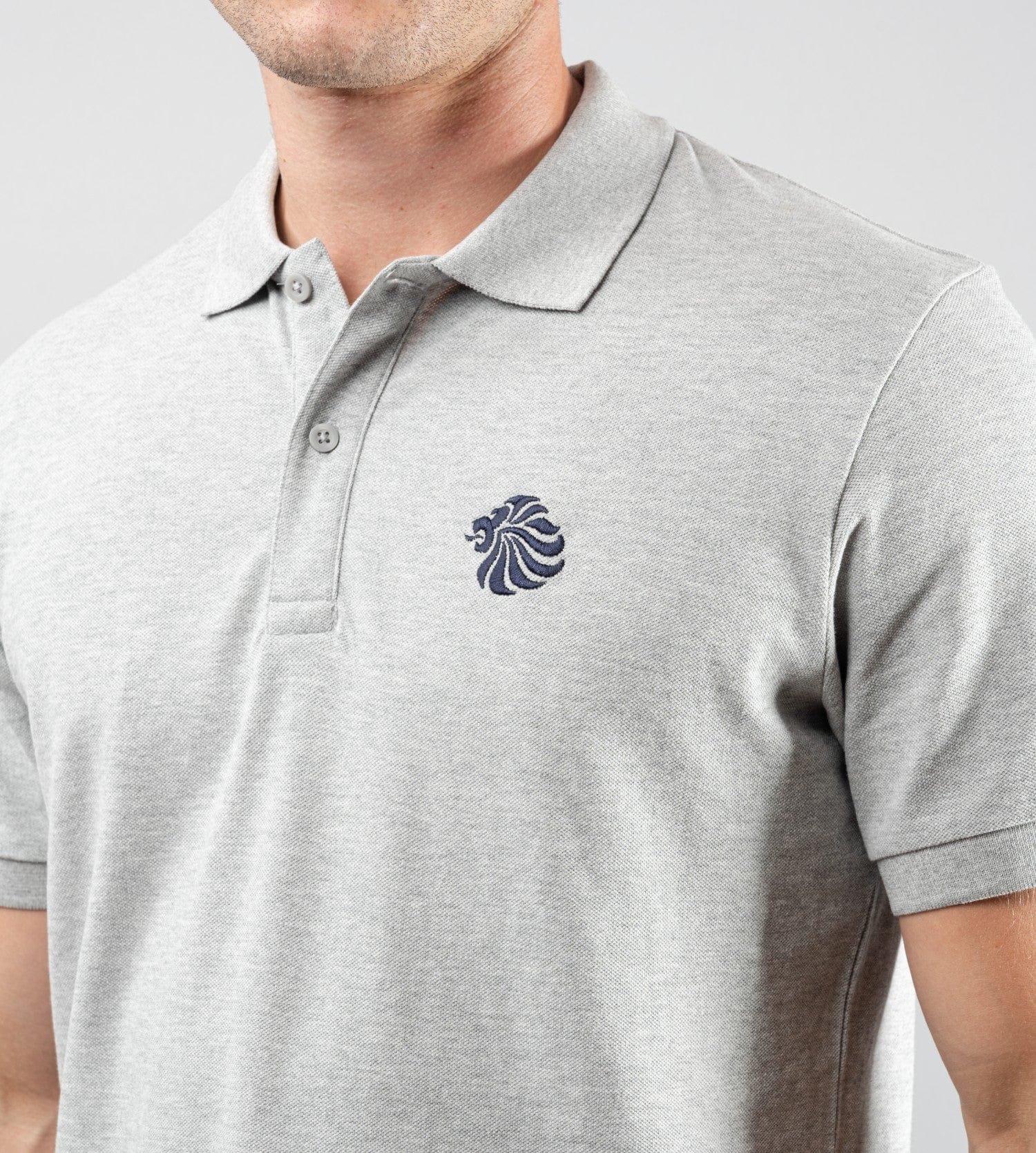 Team GB Polo Shirt Adult Team GB Mono Lion Polo  - Grey