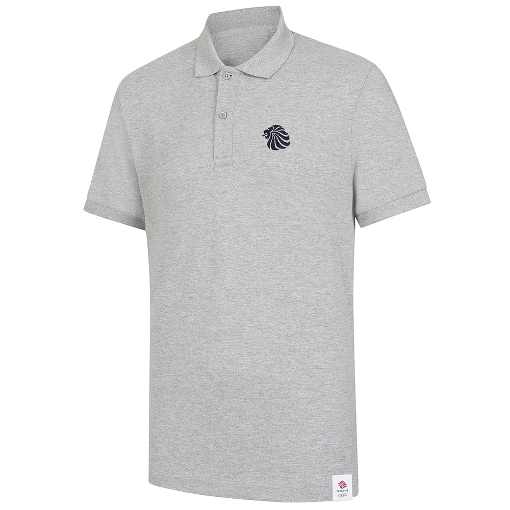 Team GB Polo Shirt Adult Team GB Mono Lion Polo  - Grey