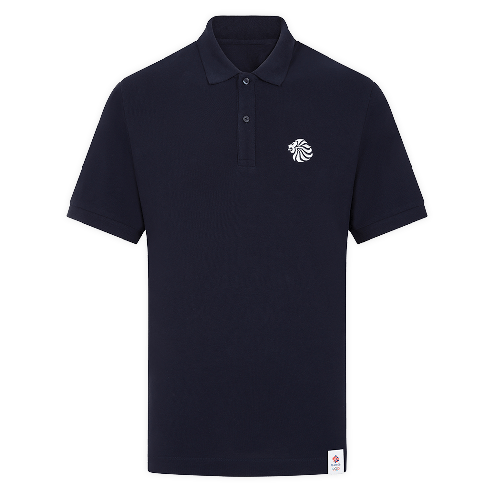 Team GB Polo Shirt Adult Team GB Mono Lion Polo  - Navy