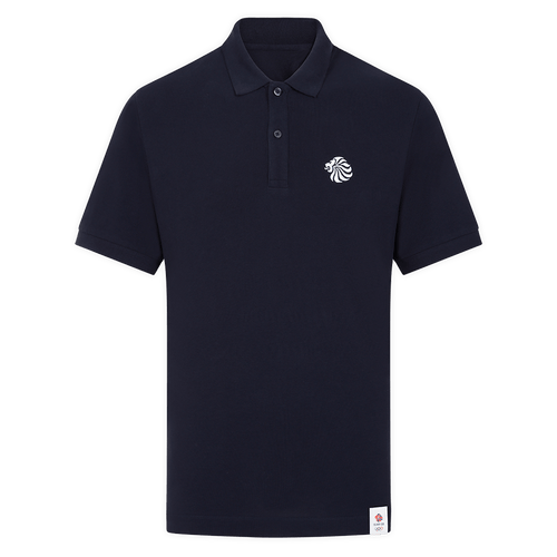 Team GB Polo Shirt Adult Team GB Mono Lion Polo  - Navy