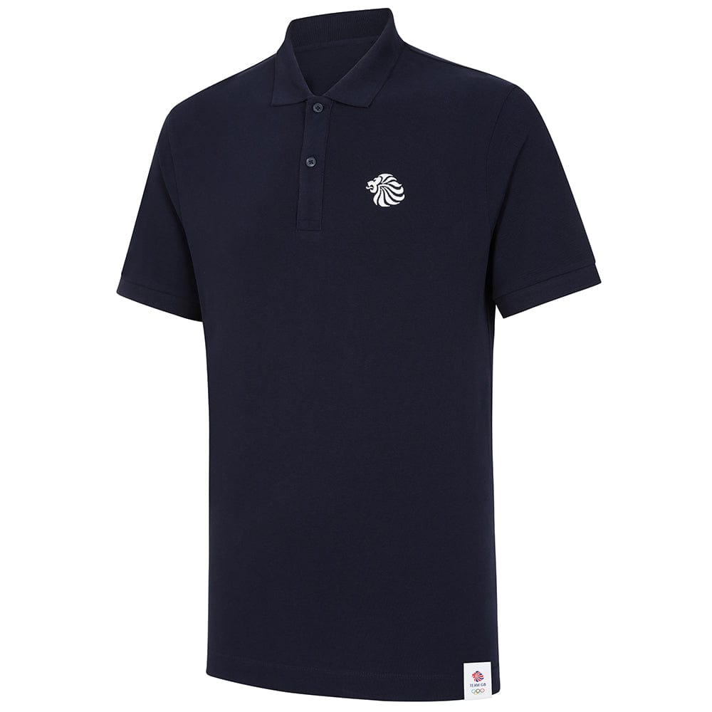Team GB Polo Shirt Adult Team GB Mono Lion Polo  - Navy