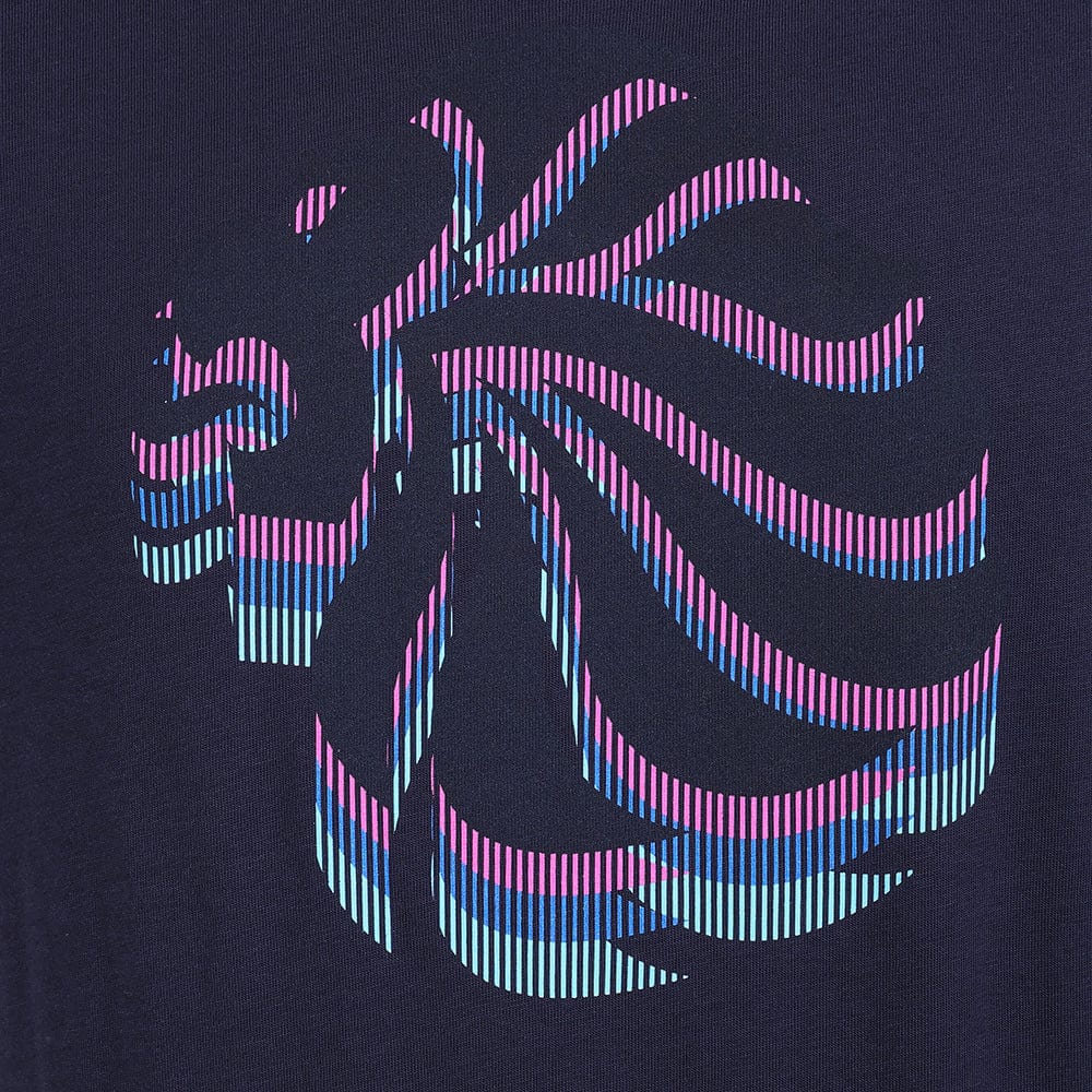 Adult Team GB Stacked Large Lion Graphic T-Shirt - Navy