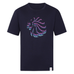 Team GB T-Shirt Adult Team GB Stacked Large Lion Graphic T-Shirt  - Navy