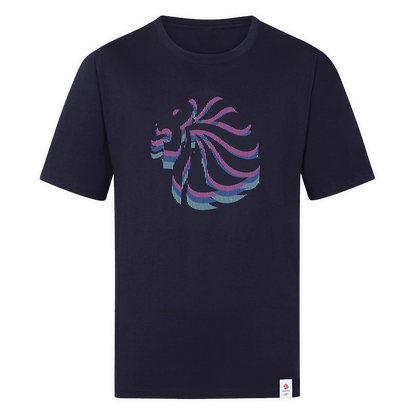 Team GB T-Shirt Adult Team GB Stacked Large Lion Graphic T-Shirt  - Navy