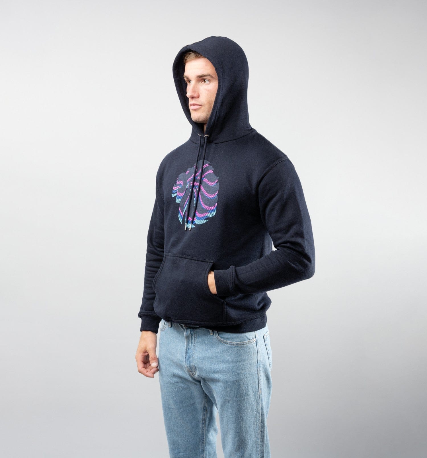 Team GB Hoodie Adult Team GB Stacked Large Lion Hoodie  - Navy