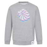 Team GB Sweatshirt Adult Team GB Stacked Large Lion Sweat  - Grey