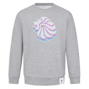 Team GB Sweatshirt Adult Team GB Stacked Large Lion Sweat  - Grey
