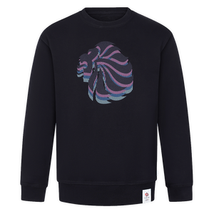 Team GB Sweatshirt Adult Team GB Stacked Large Lion Sweat  - Navy