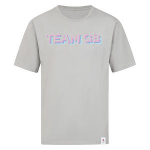 Team GB T-Shirt Adult Team GB Stacked Text T-Shirt  - Grey