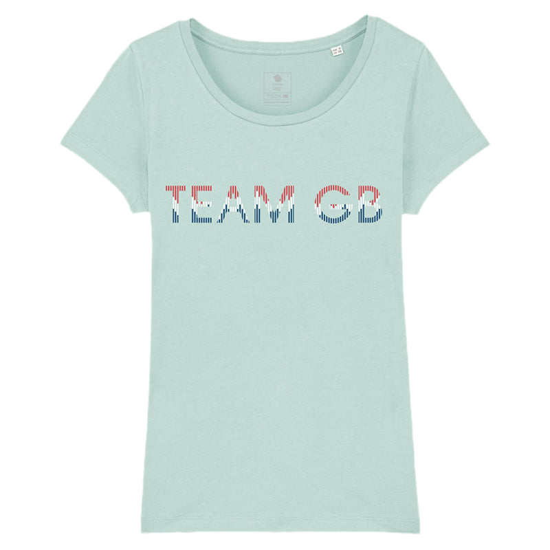 Team GB Word Logo T-shirt Women's - Caribbean Blue