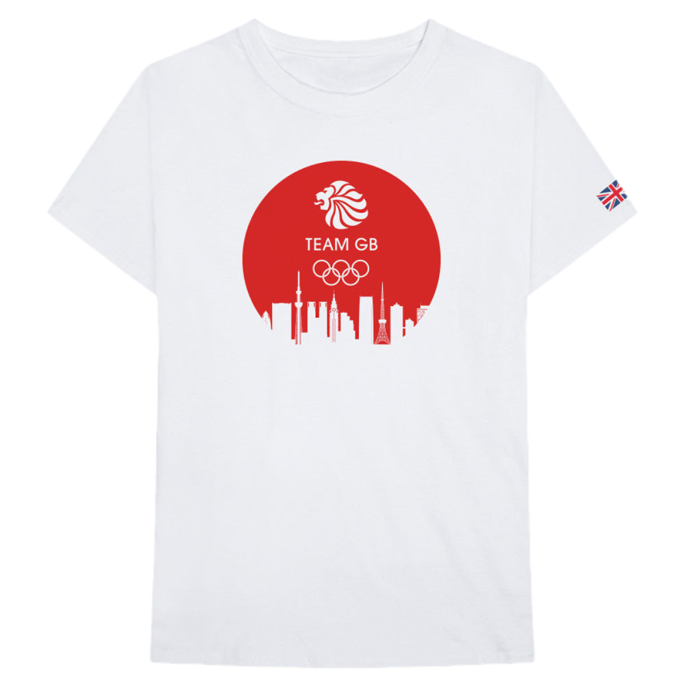 Team Gb Skyline T Shirt Mens White The Official Team Gb Shop