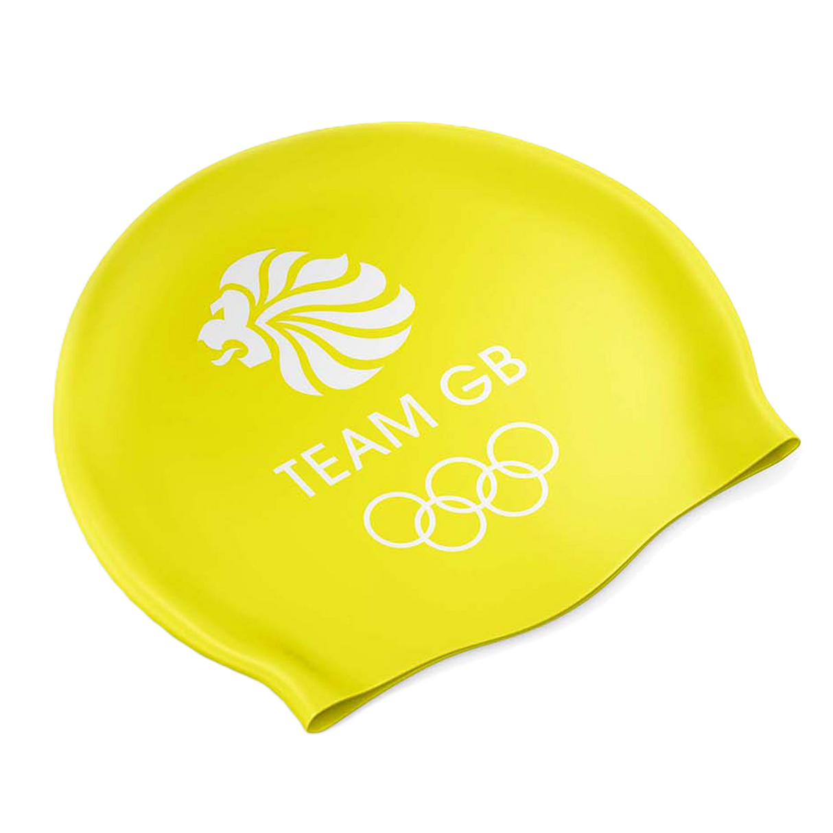 Team GB Bright Logo Swim Cap - YELLOW