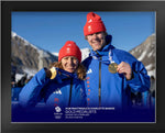 Arena Imaging Picture Huw Nightingale & Charlotte Bankes Gold Medalist Tempered Glass Frame - 8 x 6