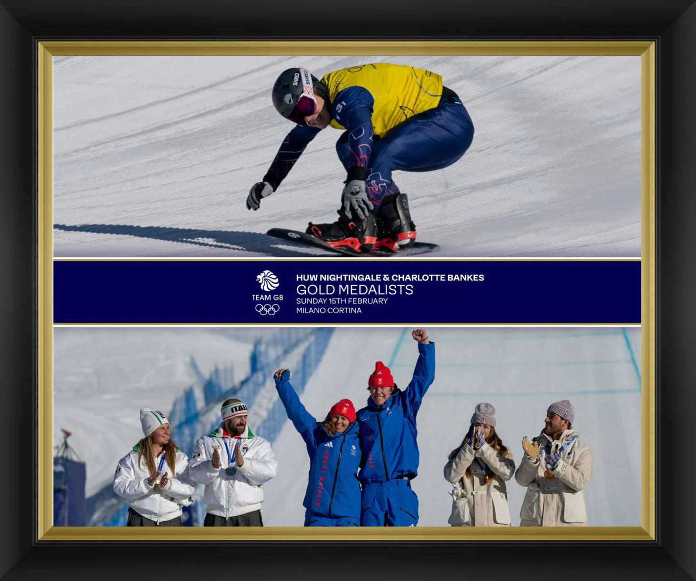 Arena Imaging Picture Huw Nightingale & Charlotte Bankes Montage Print Framed - 20 x 16