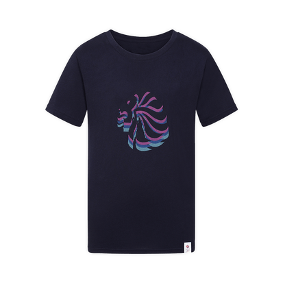 Team GB T-Shirt Junior Team GB Stacked Large Lion Graphic T-Shirt  - Navy