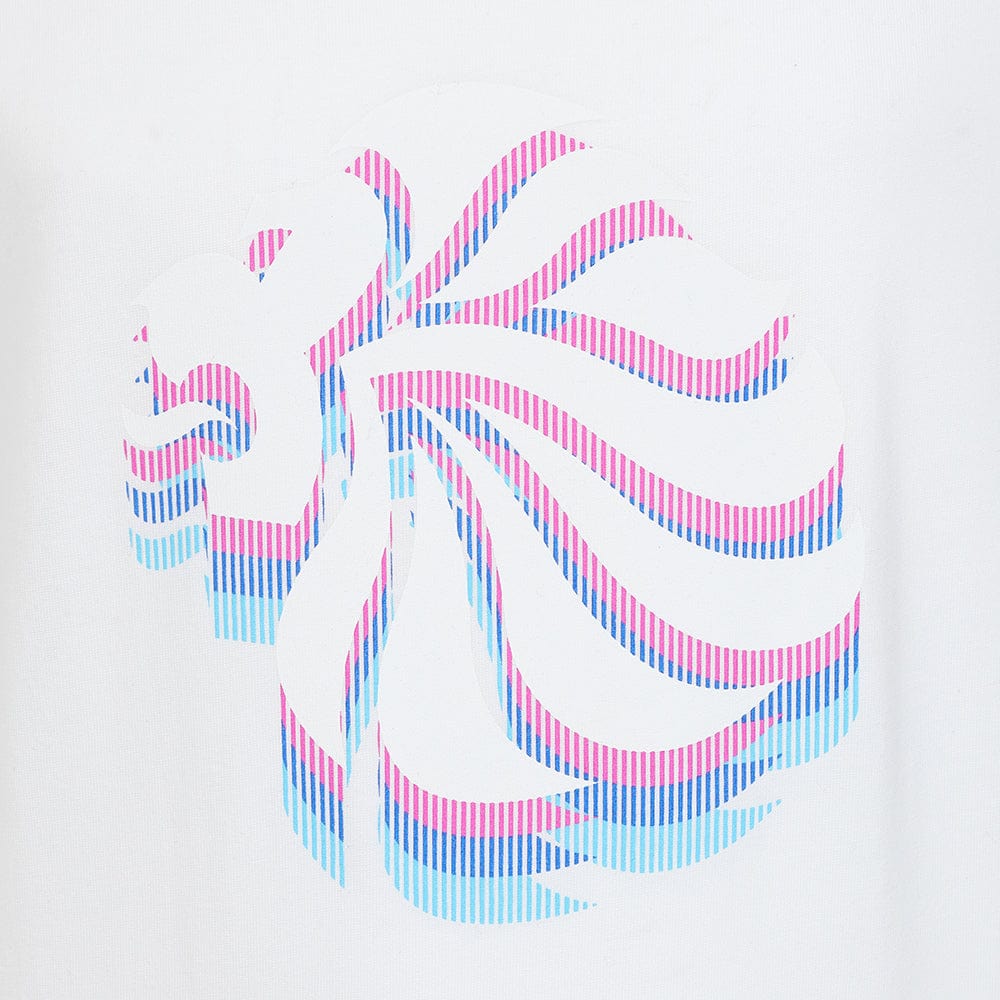 Team GB T-Shirt Junior Team GB Stacked Large Lion Graphic T-Shirt  - White