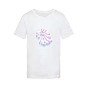 Team GB T-Shirt Junior Team GB Stacked Large Lion Graphic T-Shirt  - White