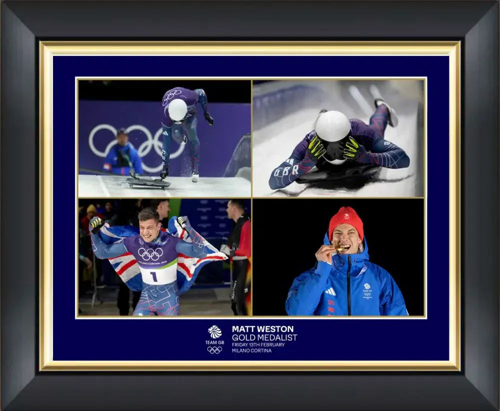 Team GB Store Picture Matt Weston Montage Print Framed - 16 x 12