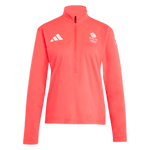adidas 1/4 Zip NOT LIVE - adidas Milan 2026 Team GB 1/2 Zip Top - Red - Womens