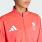 adidas 1/4 Zip NOT LIVE - adidas Milan 2026 Team GB 1/2 Zip Top - Red - Womens