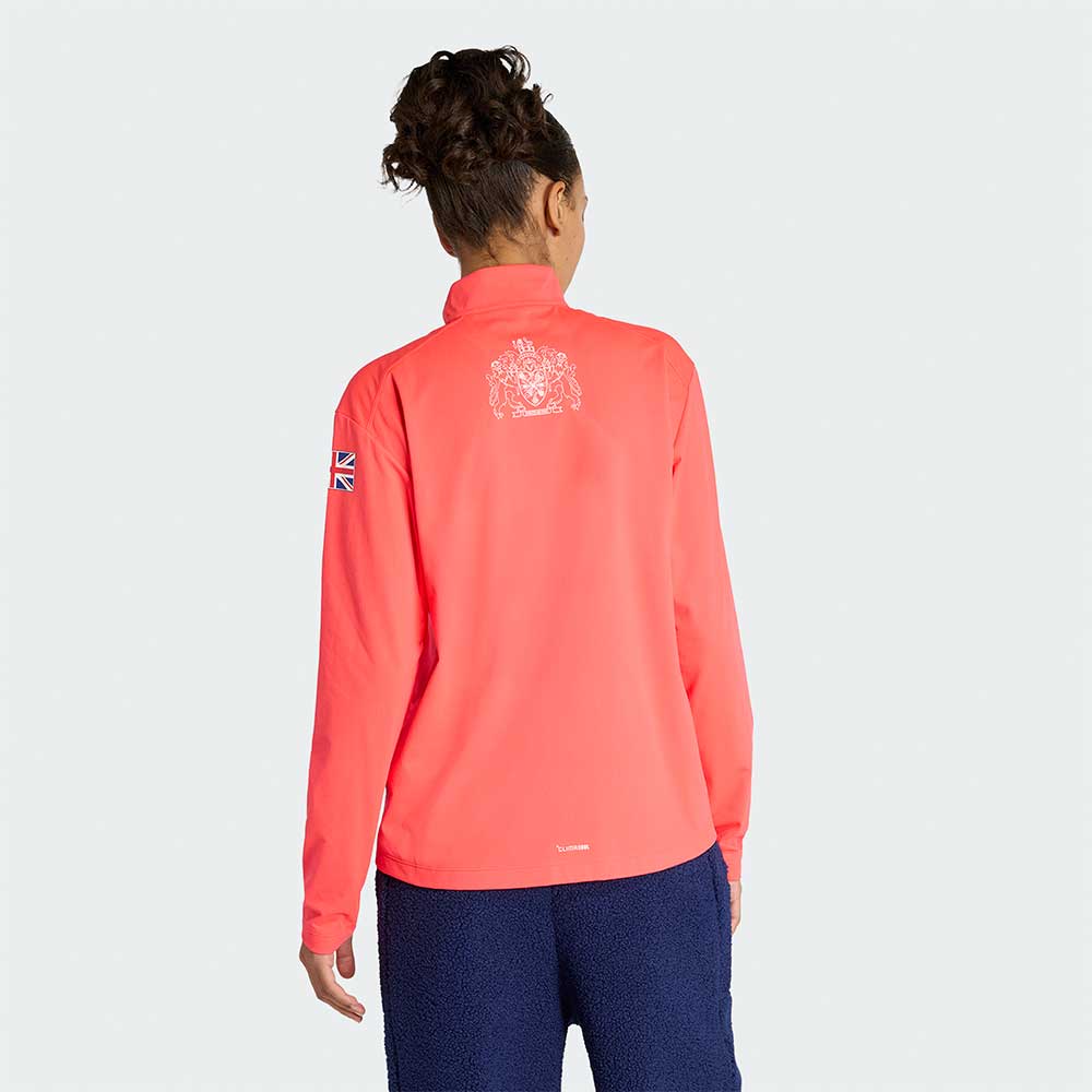 adidas 1/4 Zip NOT LIVE - adidas Milan 2026 Team GB 1/2 Zip Top - Red - Womens