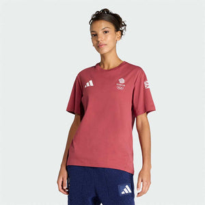 adidas T-Shirt NOT LIVE - adidas Milan 2026 Team GB GFX T-Shirt - Red - Womens
