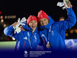 Arena Imaging Picture Tabby Stoecker & Matt Weston Gold Medalist Tempered Glass Frame - 8 x 6