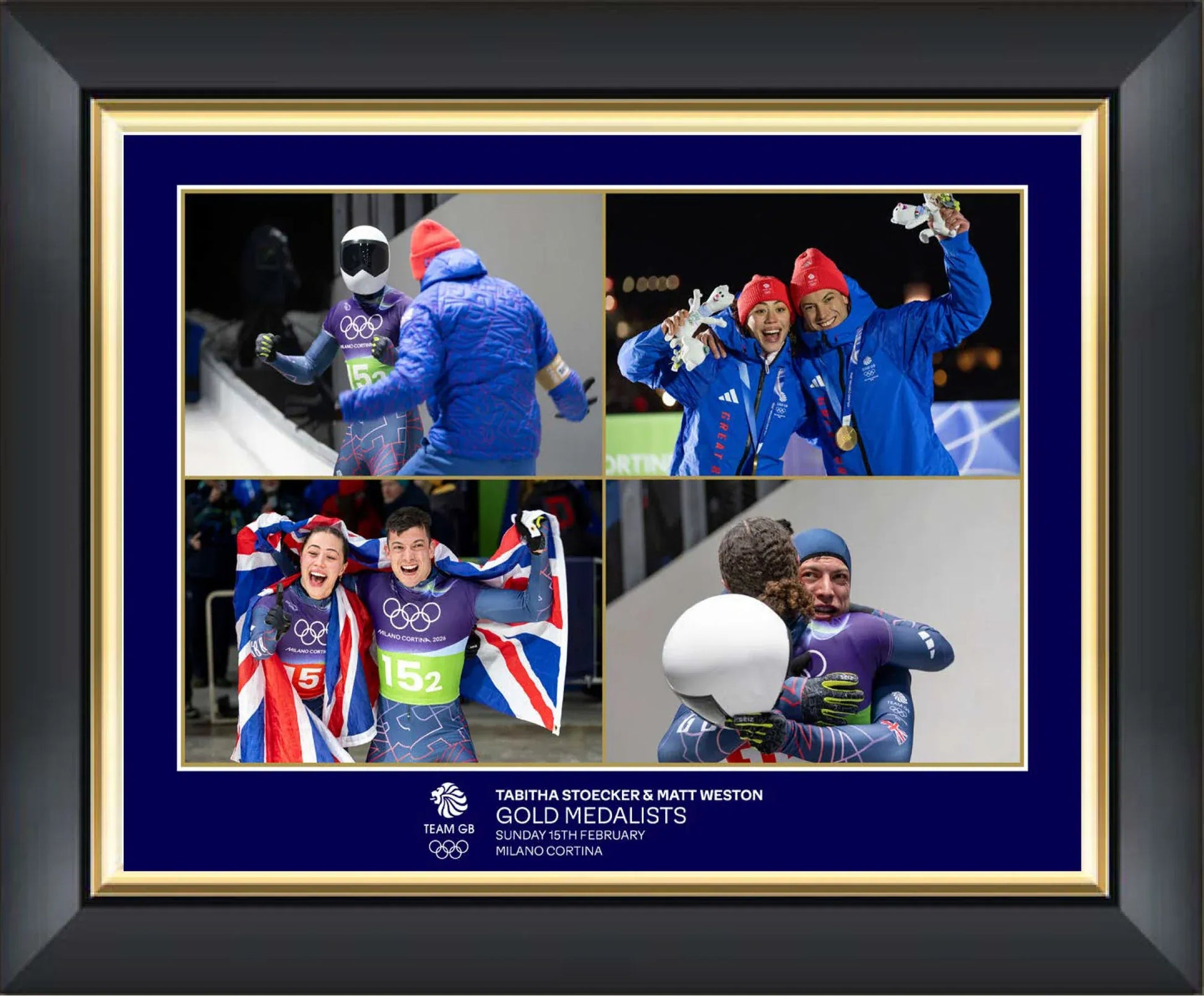 Arena Imaging Picture Tabby Stoecker & Matt Weston Montage Print Framed - 16 x 12