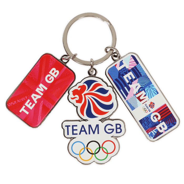 Team GB Keyring Team GB 3 Charm Keyring