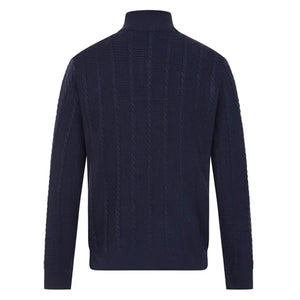 Team GB 1/4 Zip Team GB Cable Knitted 1/4 Zip - Navy