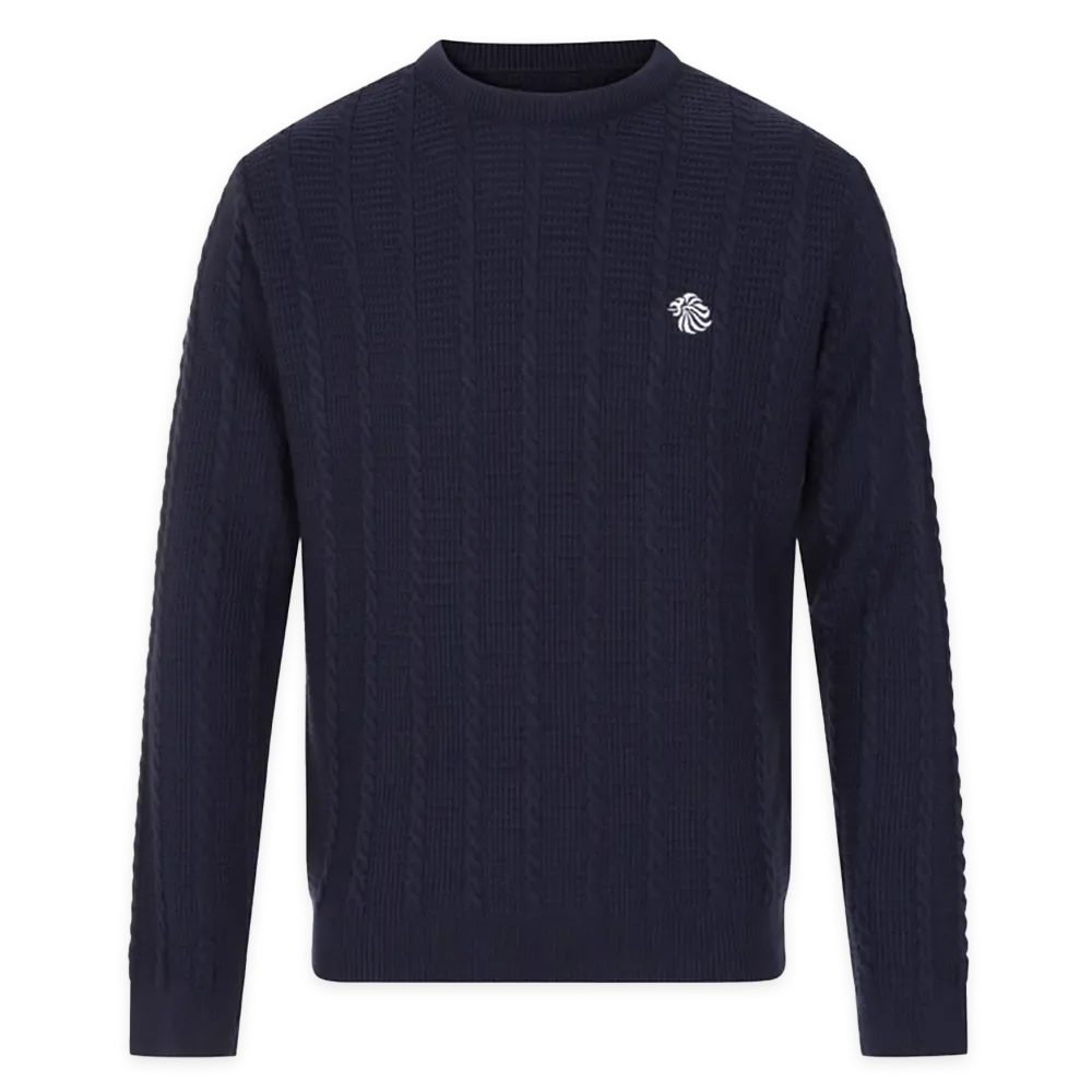 Team GB Sweatshirt Team GB Cable Knitted Crew Sweat - Navy