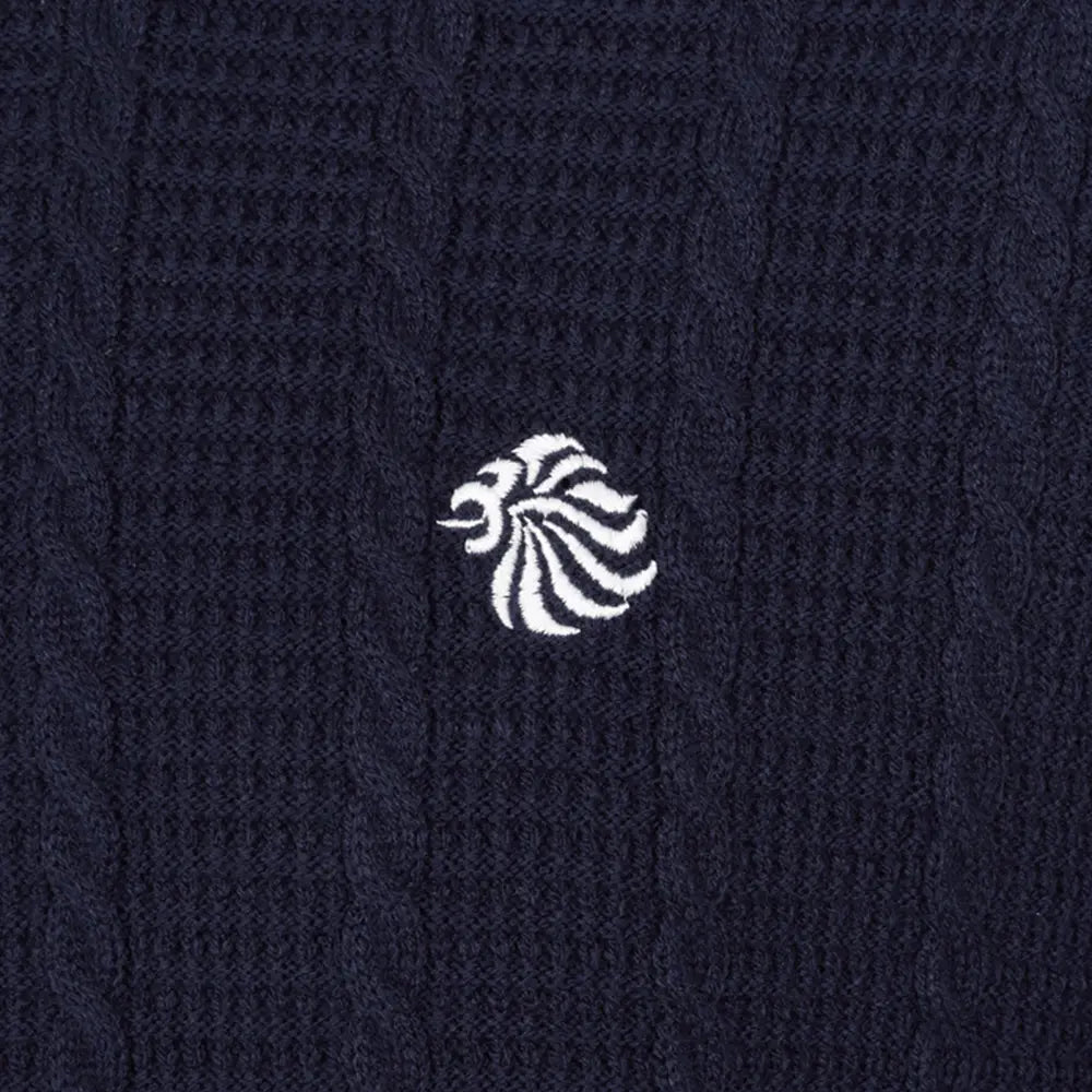 Team GB Sweatshirt Team GB Cable Knitted Crew Sweat - Navy