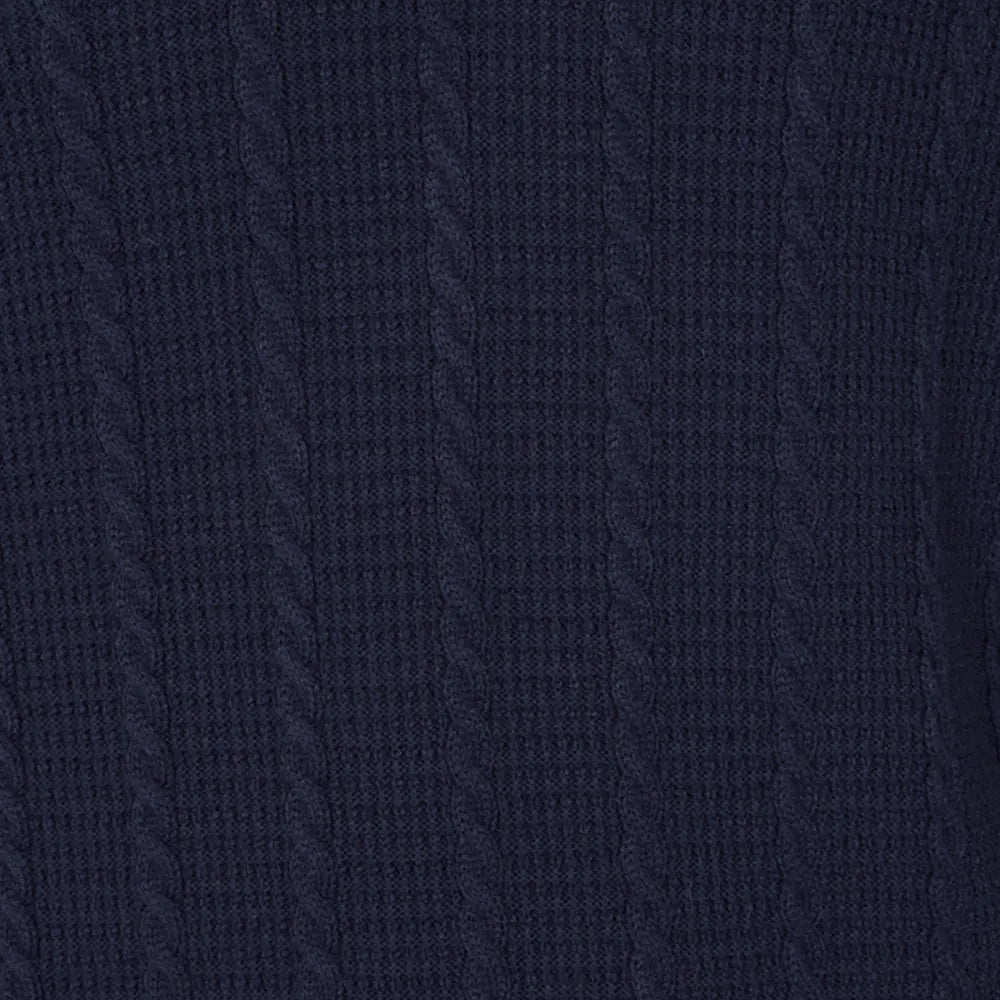 Team GB Knitted Polo Sweat Team GB Cable Knitted Polo Sweat - Navy